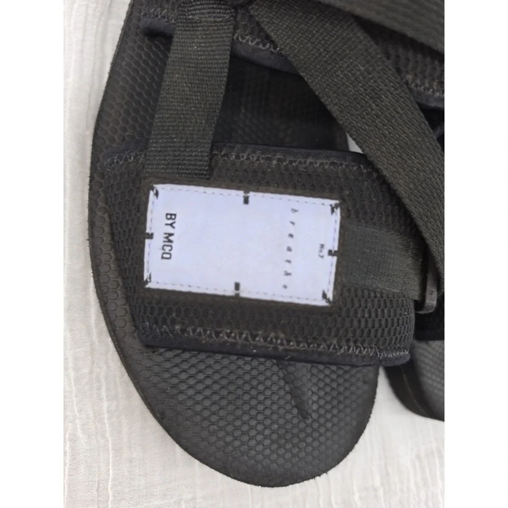 MCQ Breathe BR-7 Logo-Appliquéd Mesh and Foam Sandals - Black Size 46 US 12